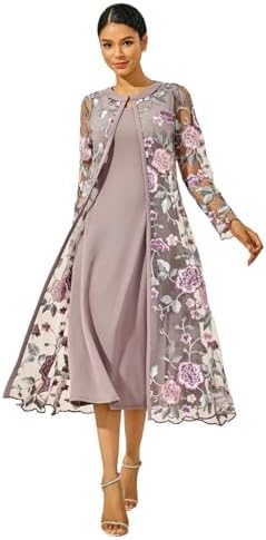 Women's Maxi Dresses 2 Piece Outfit Wedding Guest Cocktail Tea Pa...