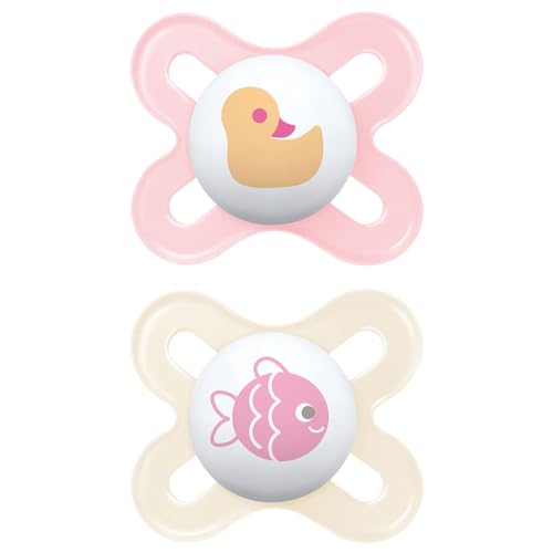 MAM Baby Kit com 2 Chupetas Original Start Com Bico Simétrico de Silicone SkinSoft para Crianças 0-2 Meses Com...