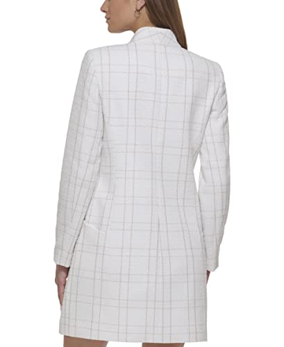 DKNY Women's Novelty Metallic Monogram Detail Jacket4