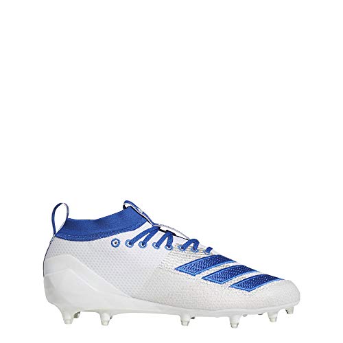 adidas Men's Adizero 8.0 Football Shoe, White/Collegiate Royal/Bright Royal, 10 M US