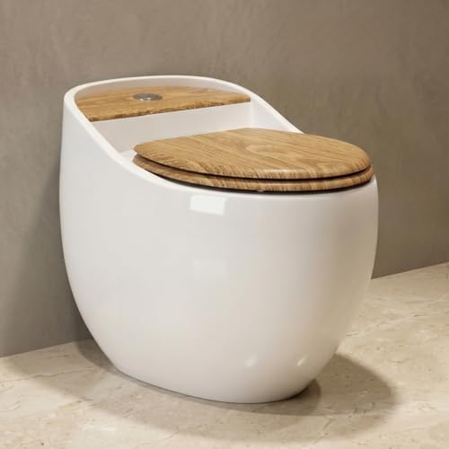 Image of Backline Commode Toilet /Floor Mount Ceramic Western Commode Siphonic Flushing With In-build 5L Tank & Soft Closing Toilet Seat - 12 inch Inch S Trap Outlet Is From Floor (White) (7 Years Color Warranty)