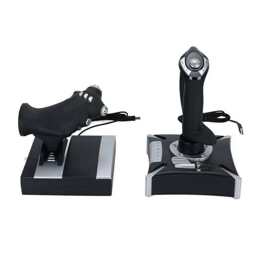Fockety Flugsimulator Joystick & Ghrottle mit Vibration, Flugsimulationssystem Joystick & Ghrottle mit 4 Achsen, 8-Wege POV und 16 programmierbaren Tasten für Series X/S und PC