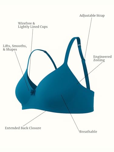 Image of Saforia Cuddlecot Cotton Padded T-Shirt Bra for Women | Wire-Free Full Coverage Bra | Breathable Soft Cotton Everyday Bra | Seamless Comfort Innerwear