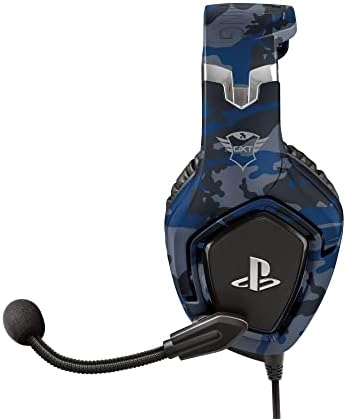 Trust Gaming 23532 GXT 488 Forze-B [Officially Licensed for PlayStation] Gaming Headset for PS4 and PS5 with Flexible Microphone and Inline Remote Control, Blue