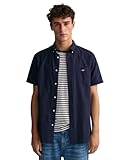 GANT Herren 3230053-433 Regular Fit Baumwolle Leinen Kurzarm Hemd, Abendblau, XXL