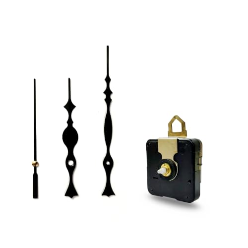 Image of 12mm Sweep Silent Movement Machine and Black Needles, Quartz Wall Clock Movement Replacement Clock Machine with Hands