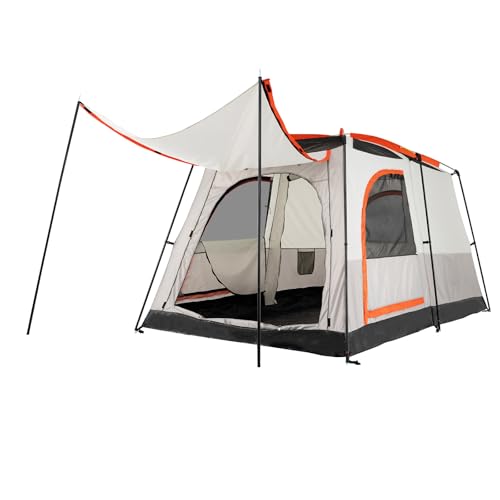 Carpa para camping 6 personas con 2 dormitorios y techo doble impermeable miniatura 1