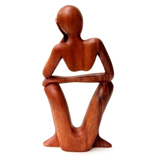 Escultura de Madera Artesanal Moderna Abstracta 11.75in H miniatura 3