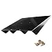 Ruien ABS Rear Bumper 4 Shark Fins Diffuser Fin Car Spoiler Decoration Black Universal