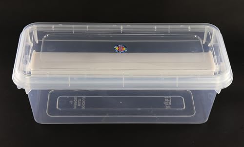 Image of NMII Plastic Bangle Storage Box | Transparent Multipurpose Jewelry Organizer with Lid & One Rod Bangle Box Lightweight | Ideal for Storing Bangles, Bracelets, Kada and Accessories Home Travel