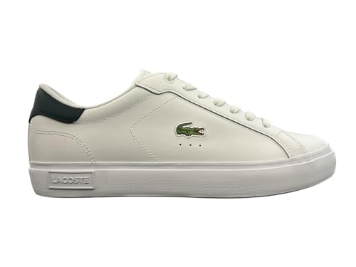Baskets en cuir Lacoste Powercourt homme chaussures de tennis blanches bleu rouge pointure 40