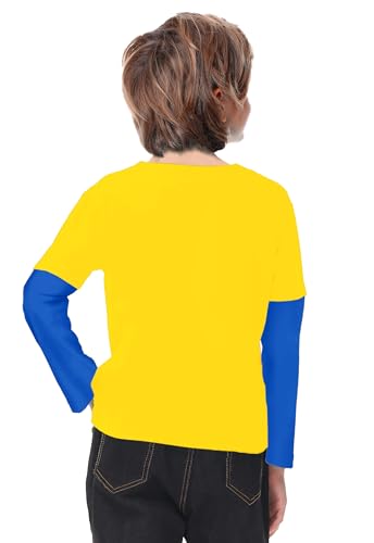 Image of Remimi Unisex Kids Christmas Long Sleeve Shirt Xmas Print Stripe Shirts 2-12 Years