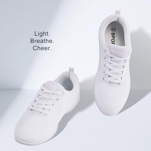 Cheer Shoes Women White Dance Shoes,Cheerleading Sports Training Athletic Tennis Comfortable Shoes4