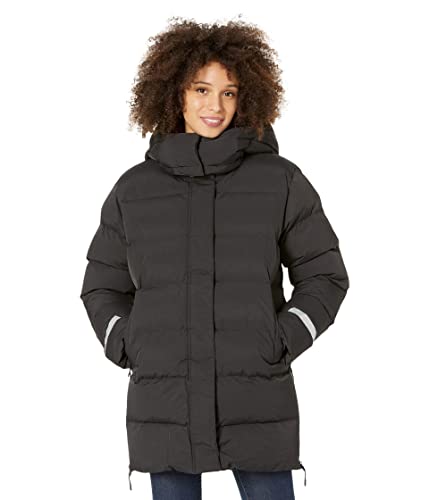 Helly-Hansen Aspire Puffy Parka Womens Winter Coat Puffer Jacket Insulated Water Resistant Long Warm Hooded Synthetic Down, 990 Black - Small