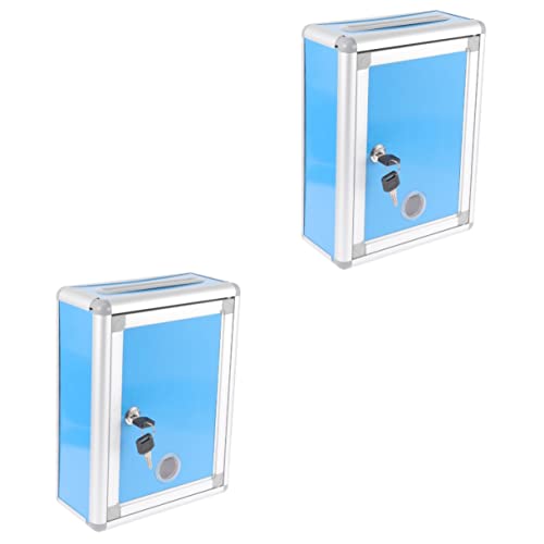Zerodeko 2Pcs Mailbox Wall-Mounted Suggestion Box Suggestion Box With Lock Wall Mount Mailboxes Wall Mount Mailboxes For Outside Door Mounted Mailbox Wall Mount Lockable Mailbox Letter Case #TOP13