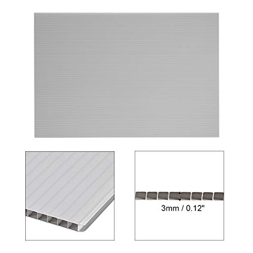 Image of uxcell Corrugated Plastic Sheets,3mm Gray Blank Yard Lawn Signs,8 Inch x 12 Inch,Waterproof Sign Blank Board 1pcs