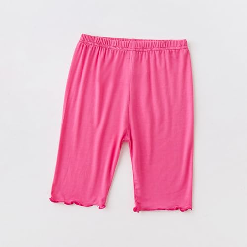 Girls Ruffle Leggings High Waisted Workout Gym Casual Yoga Activewear Bike Shorts for Kids School Casual Dance 2-9Y3