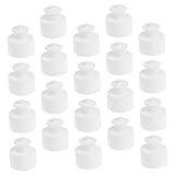 Tofficu Tappi per Bottiglie d'Acqua Portatili 20 Pezzi 28 MM 410 in Materiale PE Resistente per Uso Domestico Colore Bianco