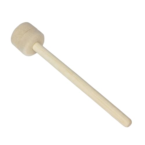 Baquetas de madera y fieltro Milisten para batería y tambor snare, color marrón claro