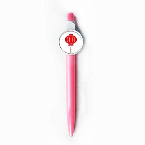 Stylo à bille rétractable lanterne chinoise bleu pour l'écriture quotidienne
