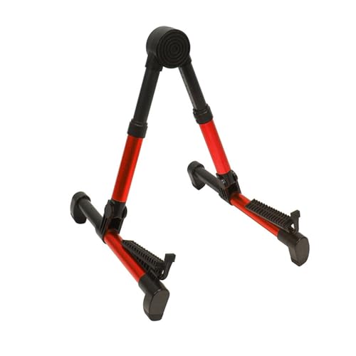 バイオリンアクセサリーセット 伸縮式折りたたみギタースタンドバイオリンスタンド楽器スタンド(Red)