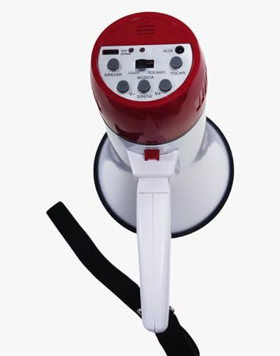 Megafone Portátil Recarregável Leve Com Sirene Gravador