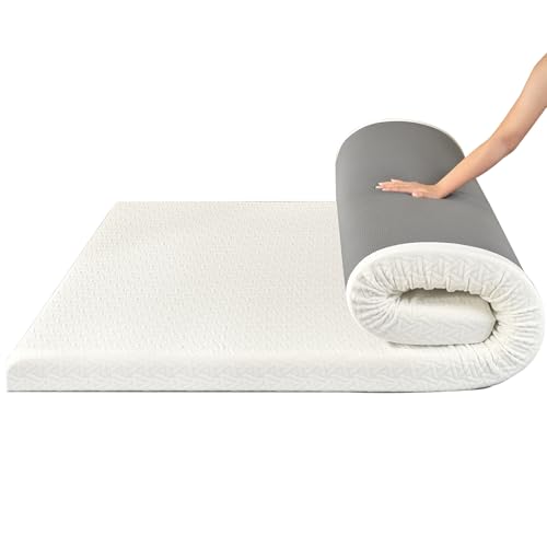 Z-Hom Topper Viscoelástico 120x200 8 cm, Topper Colchón de Gel, con Gel y Funda con Cremallera Lavable, Oeko-Tex
