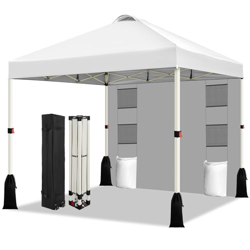 WEIZE 10x10 Pop Up Canopy Tent, 1-Button Push Setup Canopy