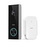 AOSU Doorbell Camera Wireless Outdoor, Battery-Powered Video Doorbell with Chime, 2K Resolution, Save Locally or to The Cloud, 2.4GHz WiFi, 180-Day Battery Life, Work with Alexa & Google Assistant