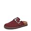Burgundy Faux Suede