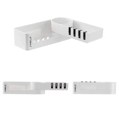 Trend Matters Wall-Mounted Kitchen/ Bathroom Storage Shelf with 180° Rotating Hinge