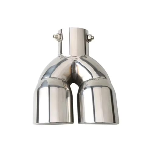 Embout d'échappement universel 63 mm acier inoxydable argenté pour rénover son pot