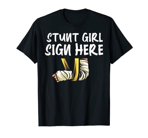 Cadeau amusant pour femme avec inscription « Stunt Girl » T-Shirt