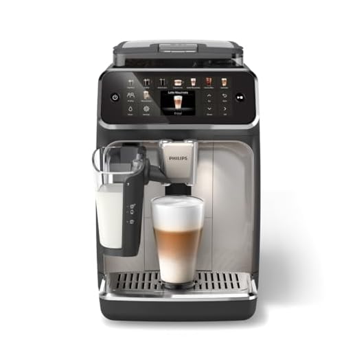 PHILIPS 5500 Series Fully Automatic Espresso Machine - LatteGo Milk System, Integrated Grinder, 20 Hot & Iced Coffee Pre-Sets, Quick Start, SilentBrew, 15-Bar Pressure, Black Chrome (EP5544/94)