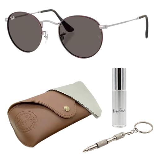 Image of Ray-Ban RB3447 ROUND METAL Round Shaped Sunglasses for Men with Official RAYBAN Eyewear Kit