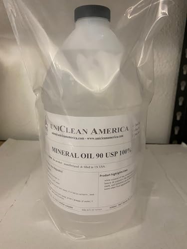 Mineral Oil 90 USP 100% Pure - UniClean America - Made in USA - Size: 64 fl oz