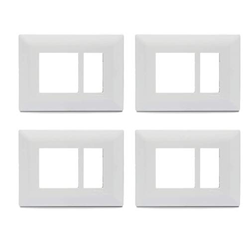 Schneider Electric Livia-1-2 Module Grid & 1 Module Cover Frame – White (Pack Of 4) For Rs. 242 @ 58 %