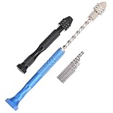 GALPADA Juego de Taladros Manuales de Acero 12 Piezas Brocas de Resina y Mini Brocas para Joyería, Taladros de Mano Negros y Azules, Herramientas para Bisutería y Trabajos en Madera,