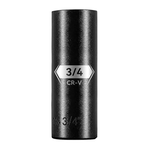 Image of 1 /2 Inch Drive 6-Point Deep Socket, 3 /4 Inch Deep Impact Socket, CR-V Steel