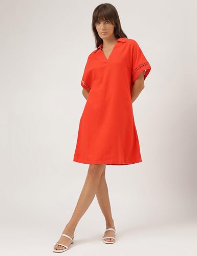 Image of Marks & Spencer Women's Linen Fit and Flare Midi Dress