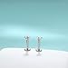 FIBO STEEL 316L Stainless Steel 2Pcs 16G 3mm CZ Inlaid Lip Rings Labret Monroe Nose Studs Helix Earring Piercing, 6mm Bar Length