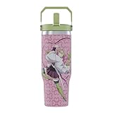 Demon Slayer Kimetsu No Yaiba Mitsuri Love Hashira Tumbler with Lid, 30 Oz Water Cup, Vacuum Insulated, Anime Water Bottle, Reusable Insulated Stainless Steel tumbler for Water, Iced Tea or Coffee