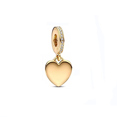 Jewelry Family Love Heart Charms 925 Sterling Silver with Cubic Zirconia for Women Bracelets and Necklaces,Mother's Day for Women