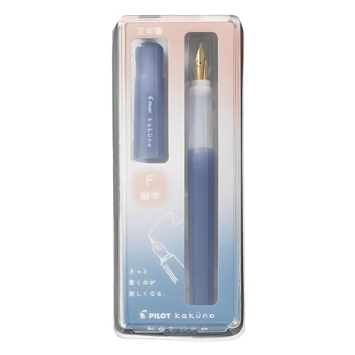 Image of Pilot Fountain Pen, Kakuno, Madoromi Color Series, Fine Nib, Blue, PFKA-1MDLF