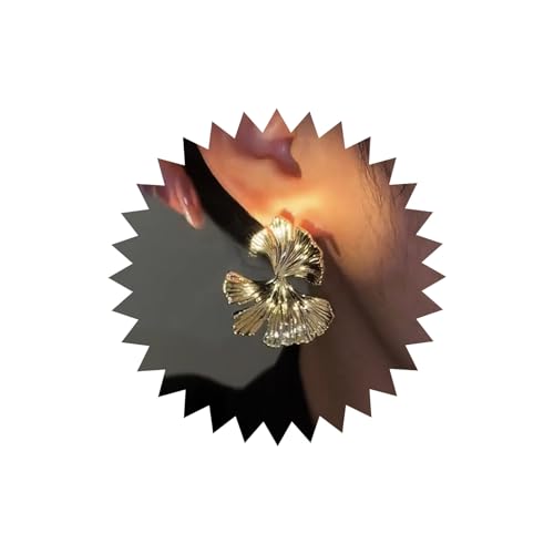 Inateannal Vintage Ginkgo Blatt Ohrringe Gold Große Blatt Tropfen Ohrringe Übertrieben Metall Blume Ohrringe Erklärung Blatt Ohrstecker Schmuck Für Frauen Und Mädchen