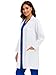 COZYFIT Lab Coat for Woman 3 Pockets, Long Sleeve Medical Coat, Relaxed Fit, White, S