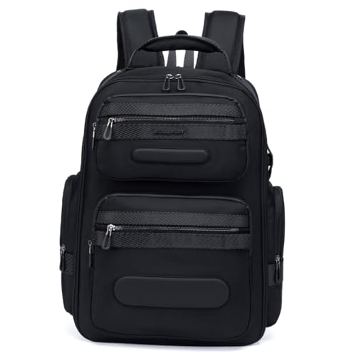 Mochila Executiva Masculina Feminina Swissport Preta com Múltiplos Bolsos – Ideal para Notebook, Viagens, Trabalho e Uso Diário