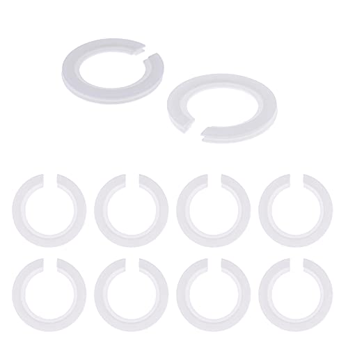 DBOO Lot de 10 adaptateurs en plastique pour abat-jour E27 vers E14 - 42 mm à 29 mm pour supporter l'abat-jour avec bague duplex Cover