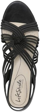 LifeStride Womens Yvette Strappy Wedge Sandal Black 8 M | Image 7