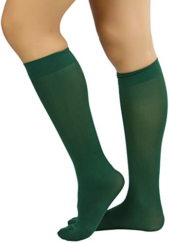 ToBeInStyle Women's Fashion Opaque Nylon Knee High Socks3